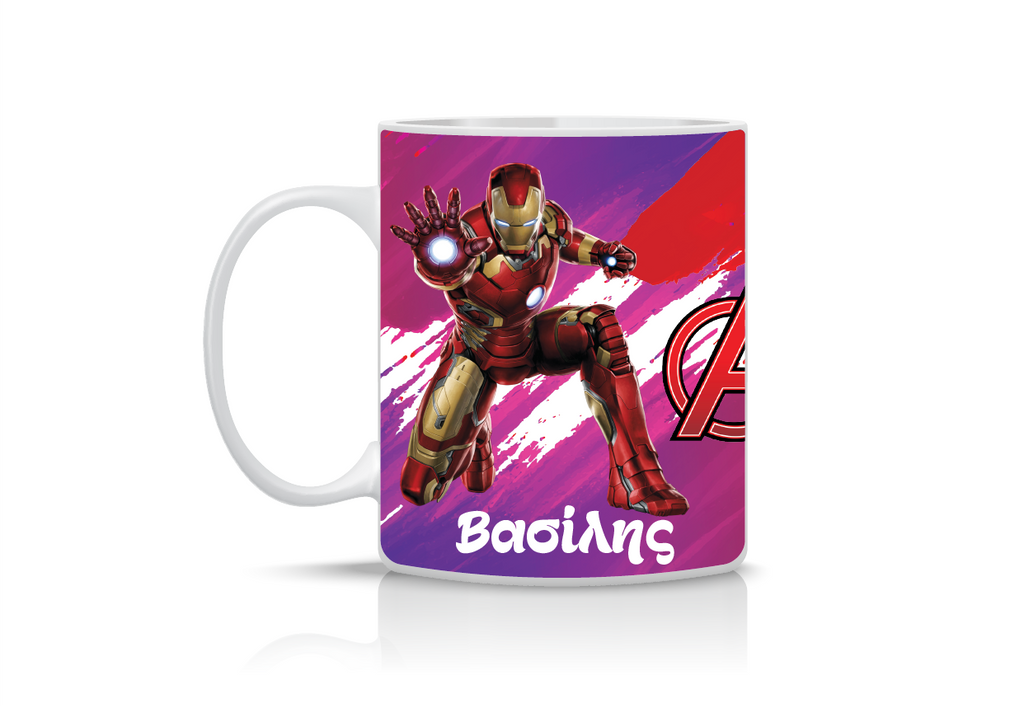 Παιδική κούπα Ironman με όνομα παιδιού – προσωποποιημένο δώρο super ήρωα