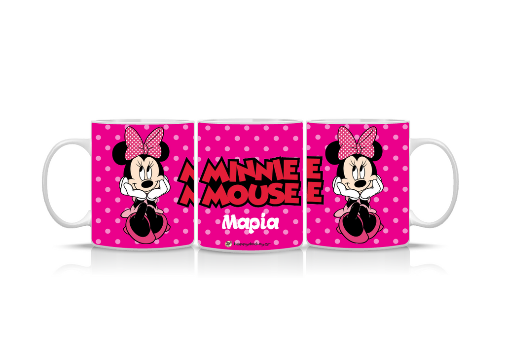 Παιδική κούπα Minnie Mouse με όνομα παιδιού – προσωποποιημένο δώρο για κορίτσι