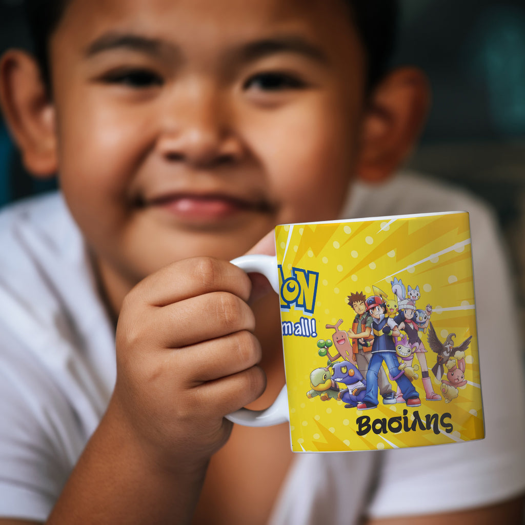 Παιδική κούπα Pokémon με όνομα παιδιού – προσωποποιημένο δώρο για παιδί