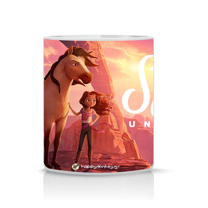 Παιδική κούπα Spirit Untamed με όνομα παιδιού – προσωποποιημένο δώρο για κορίτσι