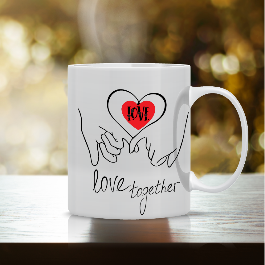 Κούπα “Love Hands” VAL-10  | Προσωποποιημένη Κούπα για Ζευγάρια