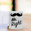 Κούπα “Mr & Mrs Right” VAL-11 (Σετ 2 κουπών) | Προσωποποιημένες Κούπες για Ζευγάρια