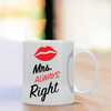 Κούπα “Mr & Mrs Right” VAL-11 (Σετ 2 κουπών) | Προσωποποιημένες Κούπες για Ζευγάρια