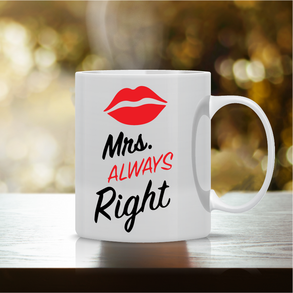 Κούπα “Mr & Mrs Right” VAL-11 (Σετ 2 κουπών) | Προσωποποιημένες Κούπες για Ζευγάρια