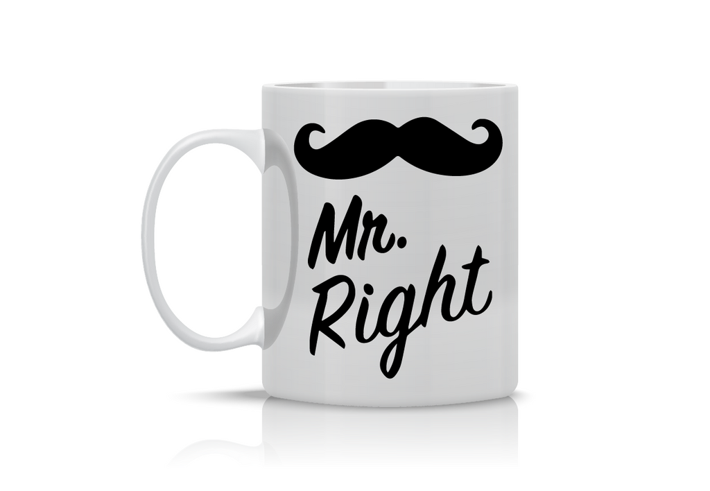 Κούπα “Mr & Mrs Right” VAL-11 (Σετ 2 κουπών) | Προσωποποιημένες Κούπες για Ζευγάρια