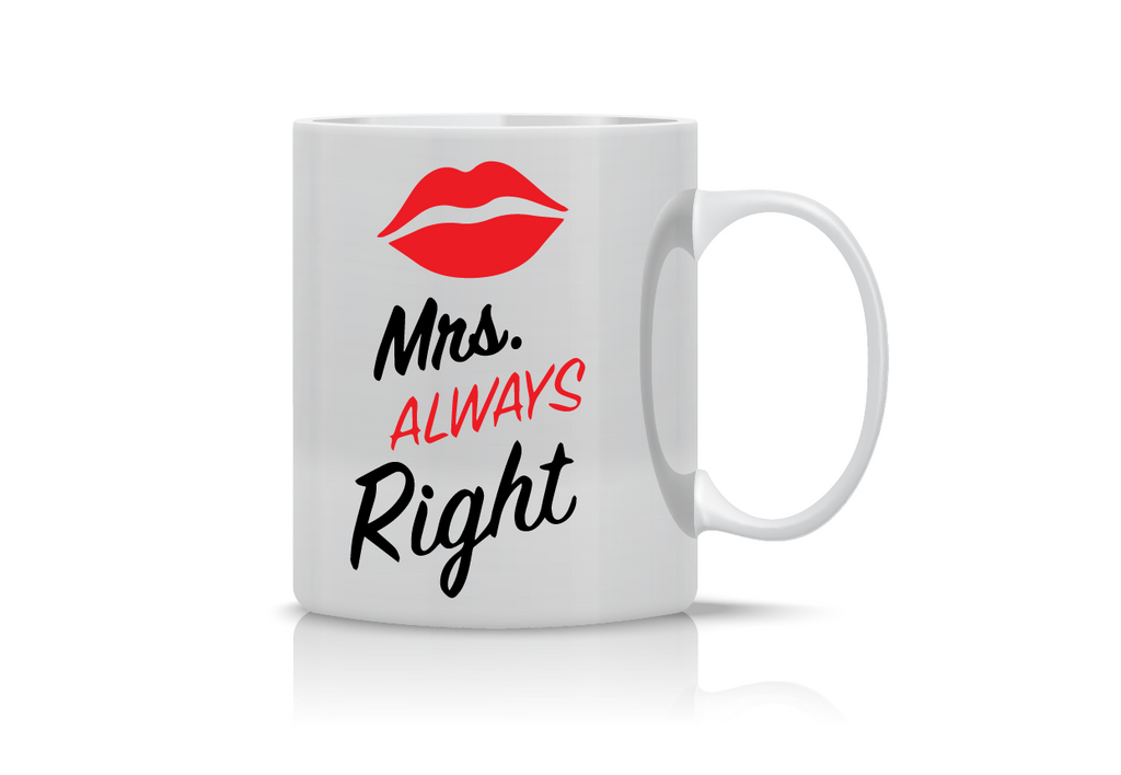 Κούπα “Mr & Mrs Right” VAL-11 (Σετ 2 κουπών) | Προσωποποιημένες Κούπες για Ζευγάρια