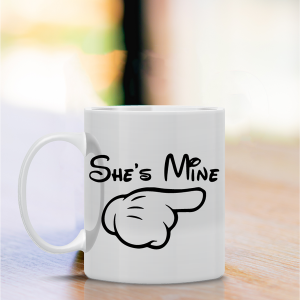 Κούπες “He's/She's Mine” VAL-12 (Σετ 2 κουπών) | Προσωποποιημένες Κούπες για Ζευγάρια 