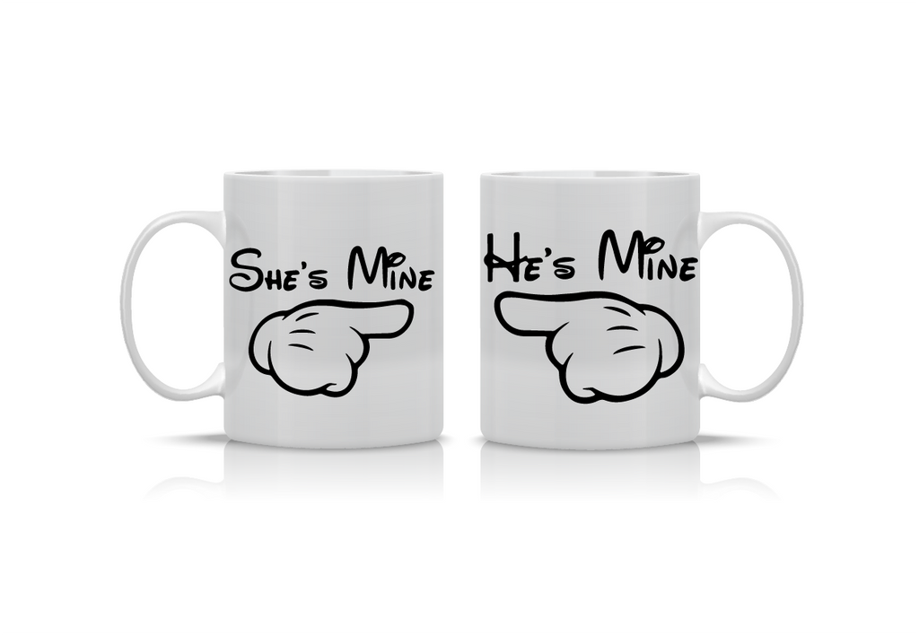 Κούπες “He's/She's Mine” VAL-12 (Σετ 2 κουπών) | Προσωποποιημένες Κούπες για Ζευγάρια 