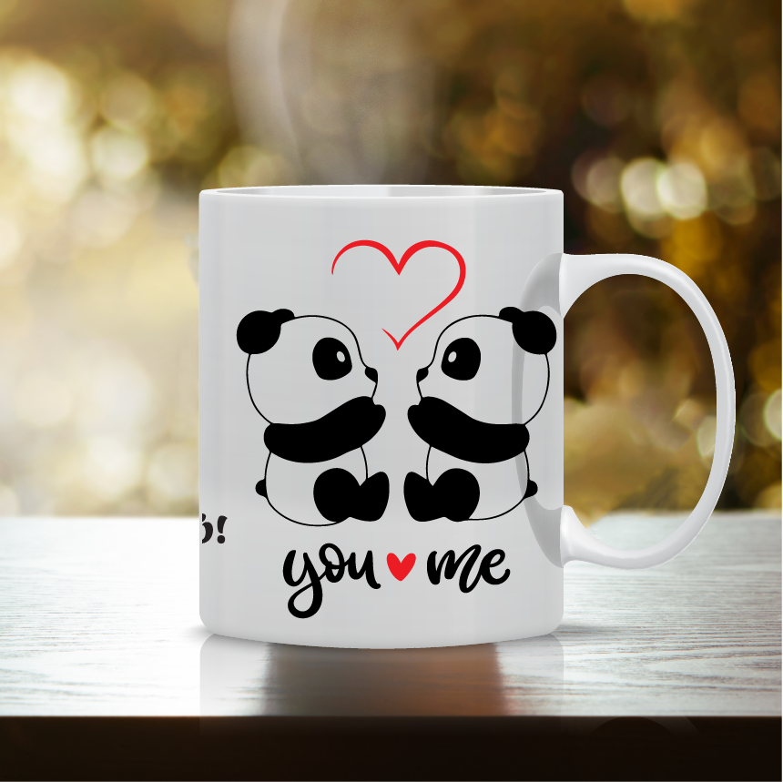 Κούπα “Panda Love” VAL-15  | Προσωποποιημένη Κούπα για Ζευγάρια