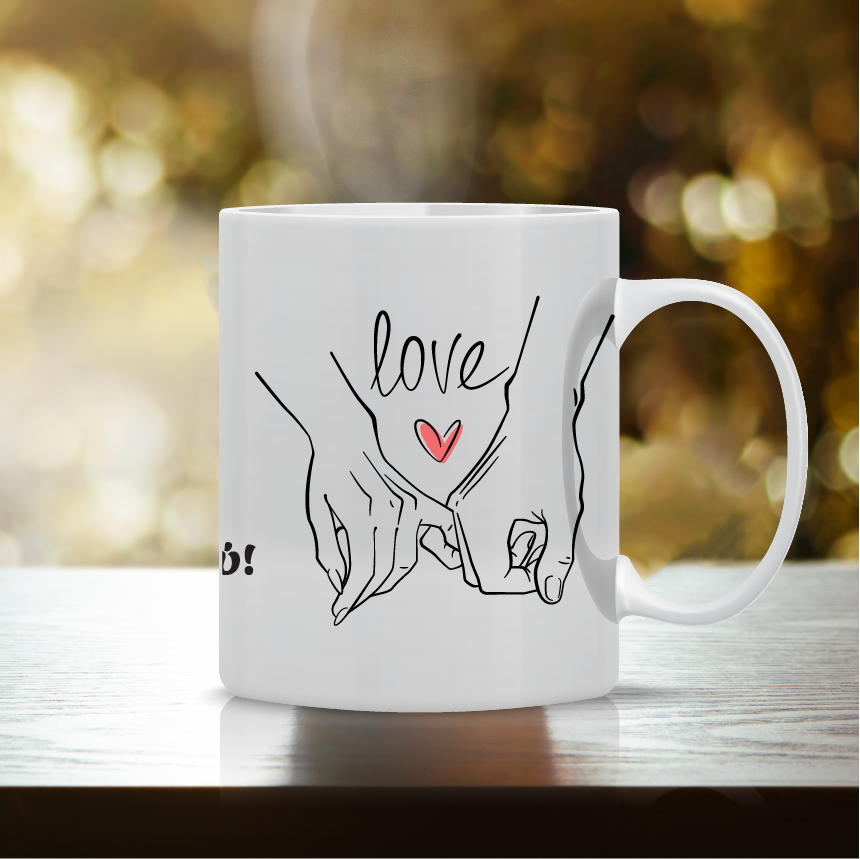 Κούπα “Hands in Love” VAL-16  | Προσωποποιημένη Κούπα για Ζευγάρια
