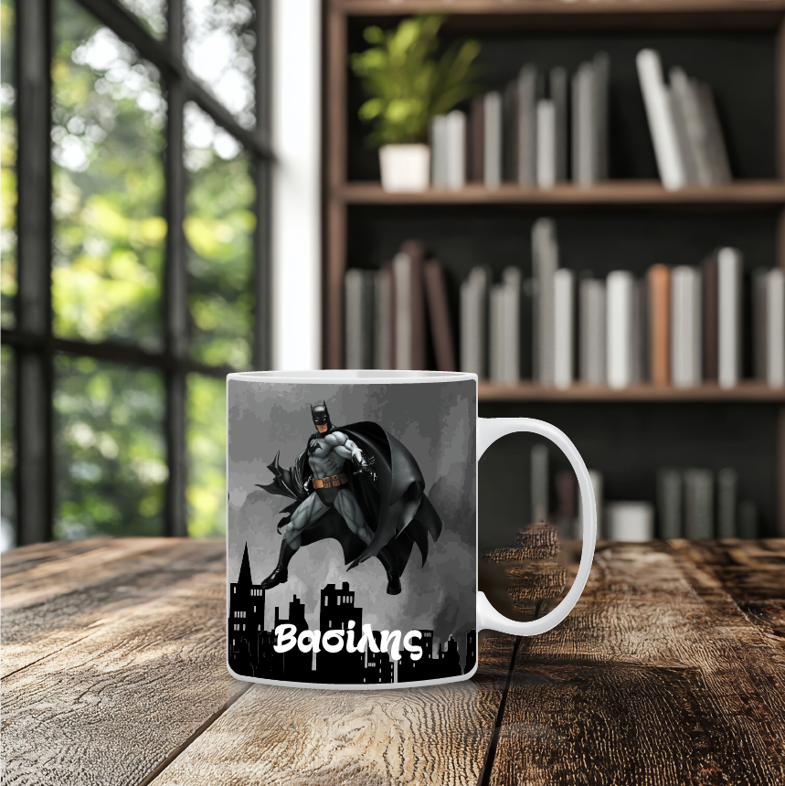 Παιδική κούπα Batman με όνομα παιδιού – προσωποποιημένο δώρο για αγόρι