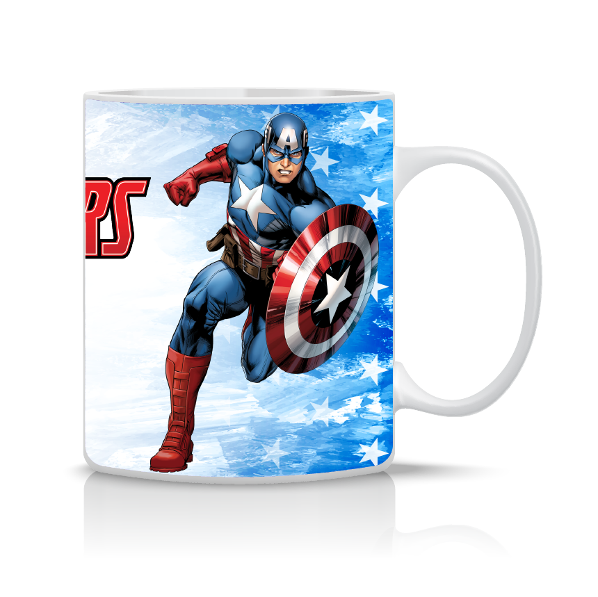 Παιδική κούπα Captain America με όνομα παιδιού – προσωποποιημένο δώρο για αγόρι