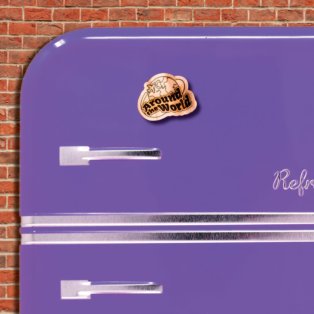 Ξύλινο Μαγνητάκι Retro "Around the world" MR7