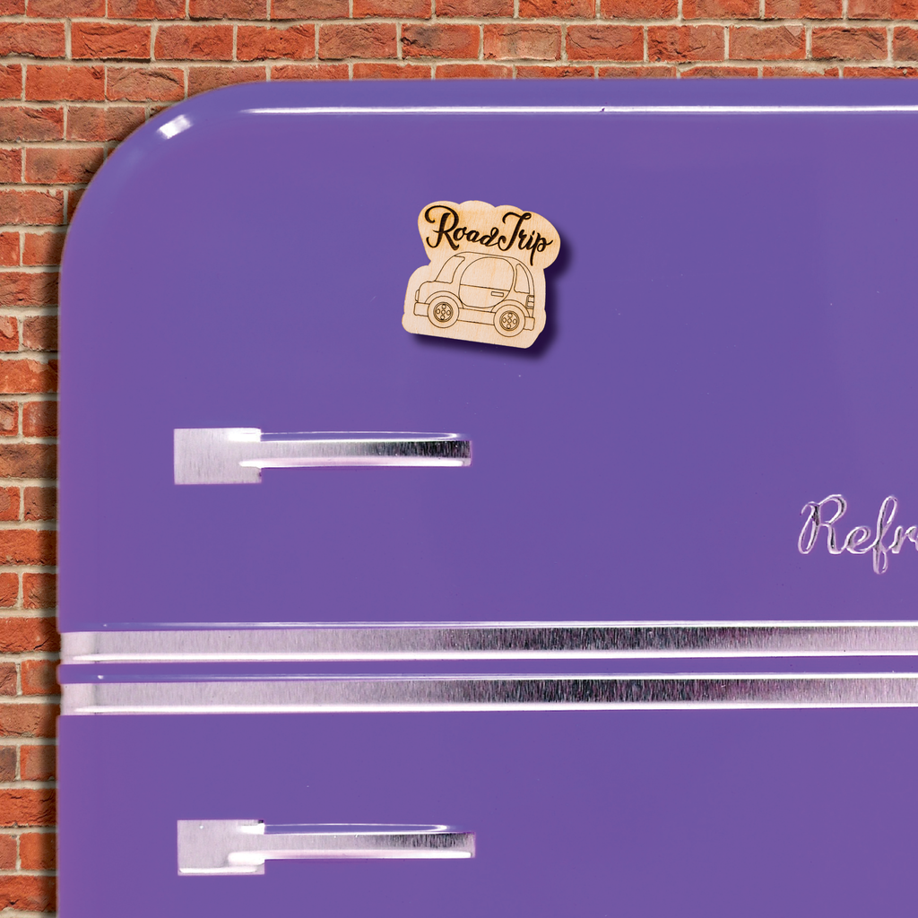 Ξύλινο Μαγνητάκι Retro "Road Trip" MR8