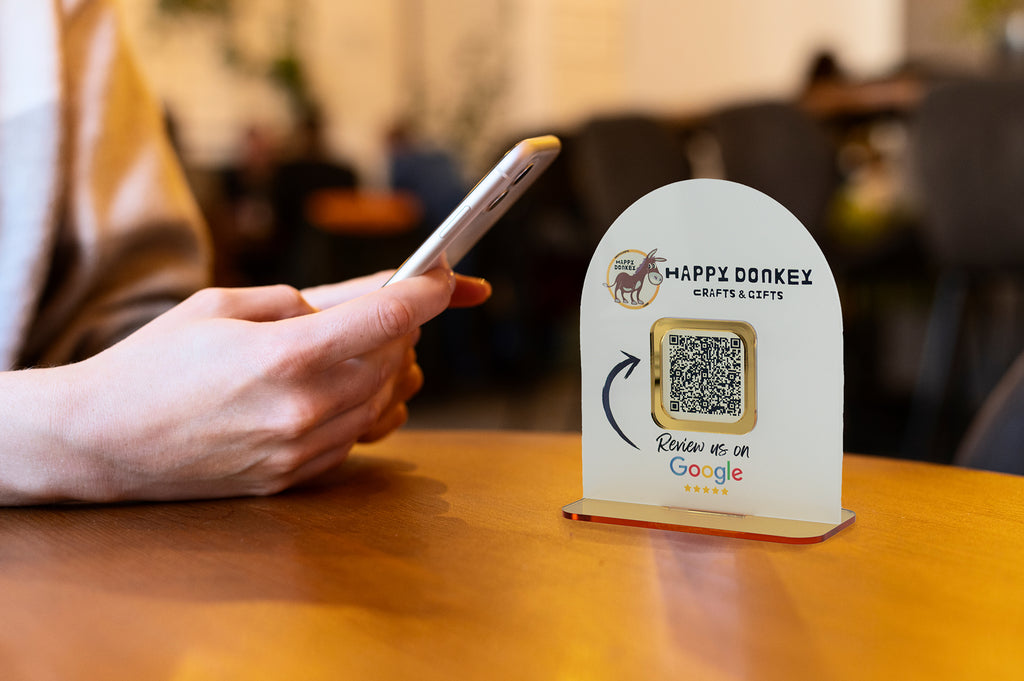 QR Code Stand Google Reviews – Custom σταντ με το brand σας