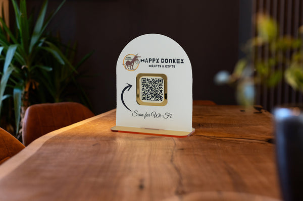 QR Code Stand Wi-Fi Scan – Custom σταντ με το brand σας